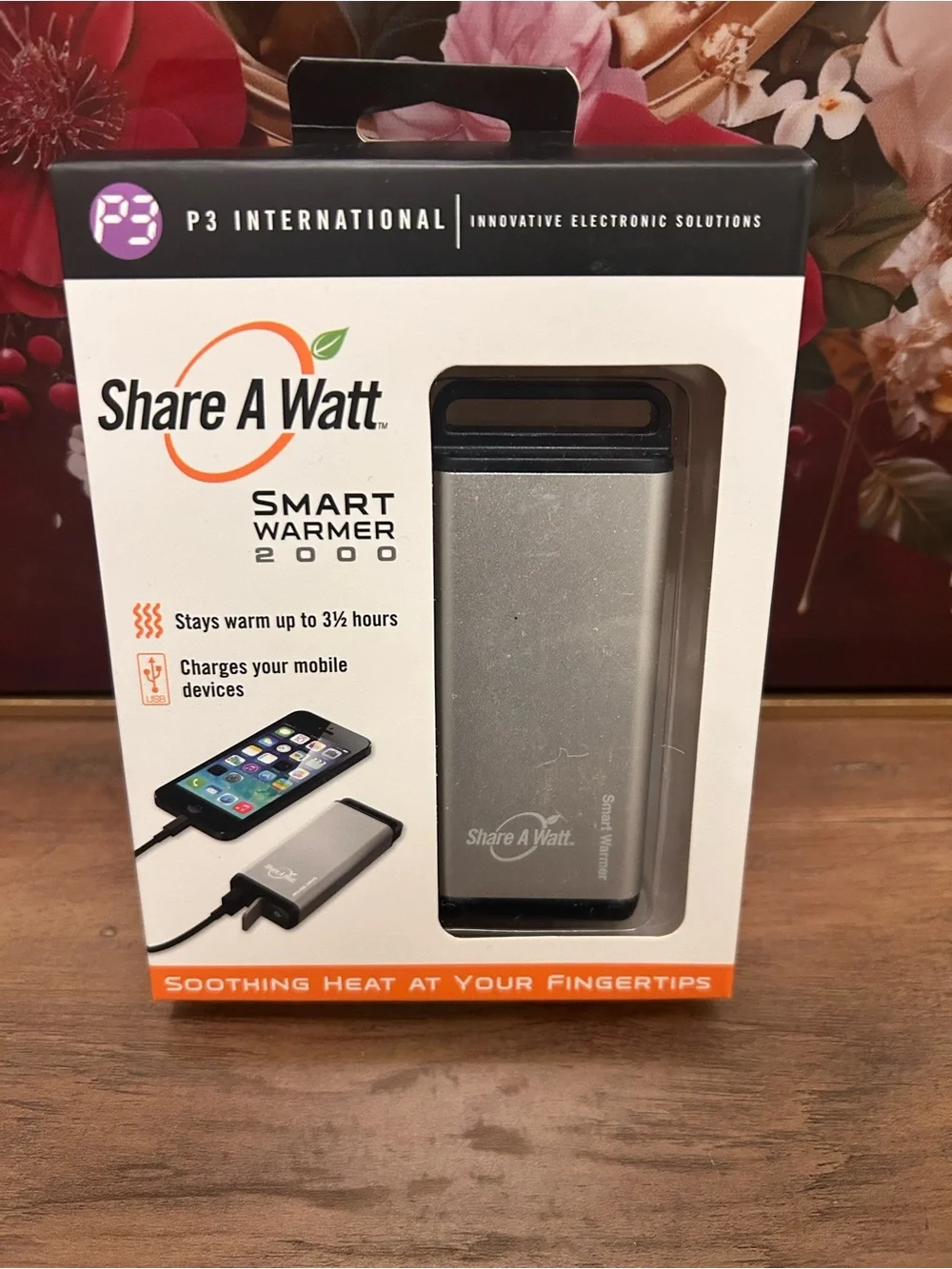 Smart Warmer 2000 Portable Hand Warmer & Charger - Silver